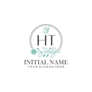 Botanik Elementlerle HT İlk Logo Şablonları