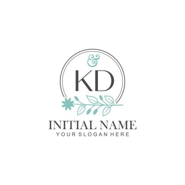 Botanik Ögelerle KD İlk Logo Şablonları