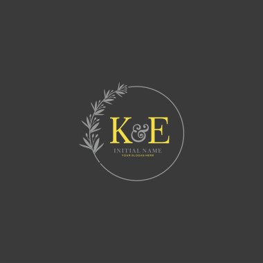 Botanik Elementli KE Başlangıç Logo Şablonları