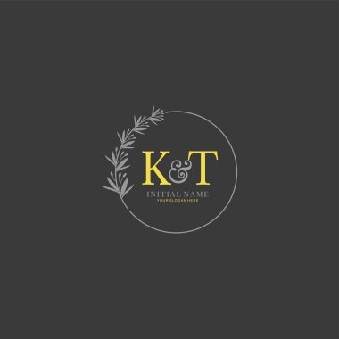 Botanik Elementlerle KT İlk Logo Şablonları