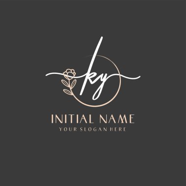 Marka ve Kimlik için Güzellik Çiçeği KY İlk Logoları
