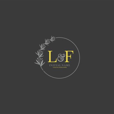 Botanik Elementlerle LF İlk Logo Şablonları