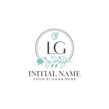 Botanik Elementlerle LG İlk Logo Şablonları