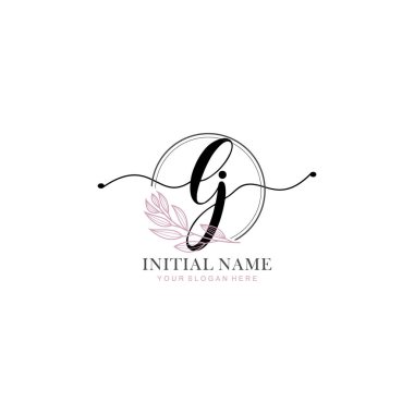 Marka ve Kimlik için Güzellik Çiçeği LJ İlk Logoları