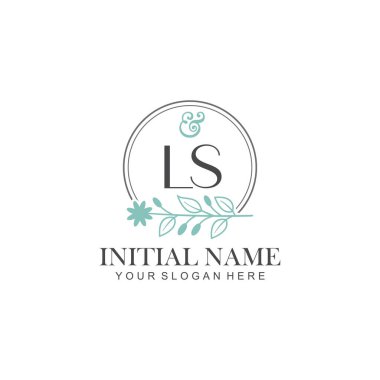 Botanik Elementlerle LS İlk Logo Şablonları