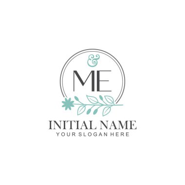 Botanik Elementleri ile ME İlk Logo Şablonları