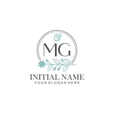 Botanik Elementlerle MG İlk Logo Şablonları