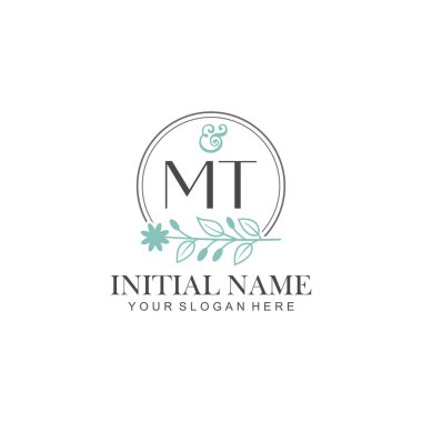 Botanik Elementlerle MT İlk Logo Şablonları