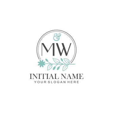 Botanik Elementlerle MW İlk Logo Şablonları