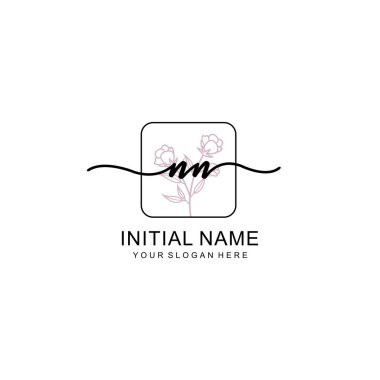 Marka ve Kimlik için Güzellik Çiçeği NN İlk Logoları