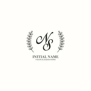 Botanik Elementlerle NS İlk Logo Şablonları