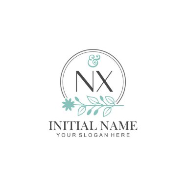 Botanik Elementlerle NX İlk Logo Şablonları