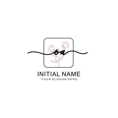 Marka ve Kimlik için Güzellik Çiçeği OA İlk Logoları