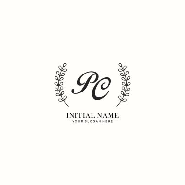 Botanik Elementlerle PC İlk Logo Şablonları