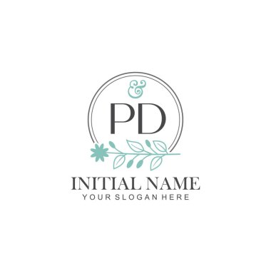 Botanik Elementli PD İlk Logo Şablonları