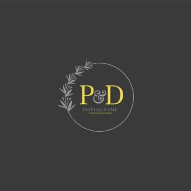 Botanik Elementli PD İlk Logo Şablonları