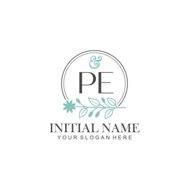 Botanik Elementlerle Beden Eğitimi İlk Logo Şablonları