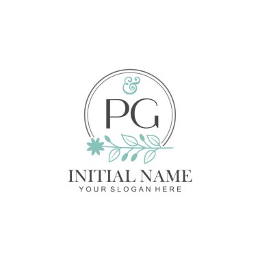 Botanik Elementlerle PG İlk Logo Şablonları