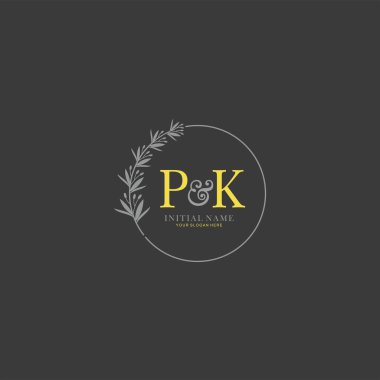 Botanik Elementlerle PK İlk Logo Şablonları