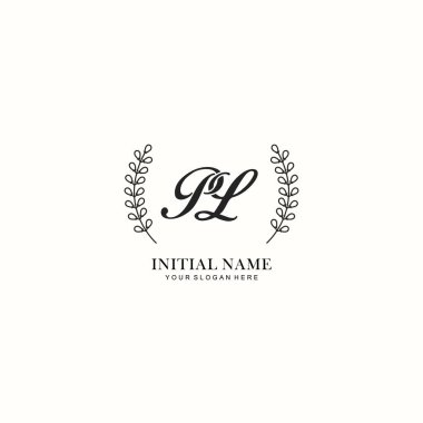 Botanik Elementlerle PL İlk Logo Şablonları