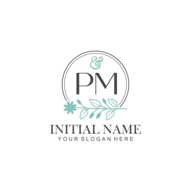 Botanik Elementli PM İlk Logo Şablonları