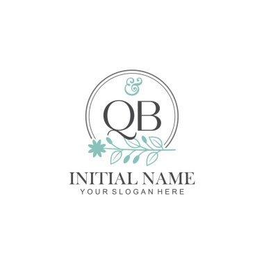 Botanik Elementli QB İlk Logo Şablonları