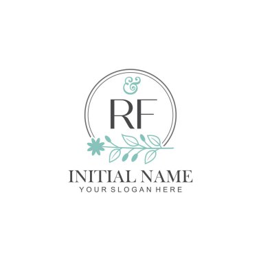 Botanik Elementlerle RF İlk Logo Şablonları