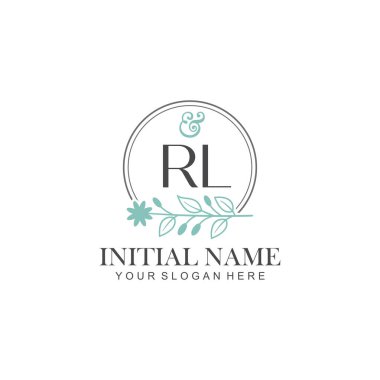 Botanik Elementlerle RL İlk Logo Şablonları