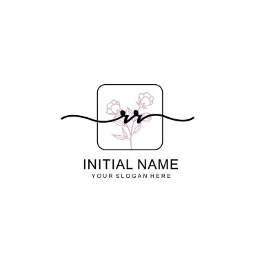 Marka ve Kimlik için Güzellik Çiçeği RR İlk Logoları