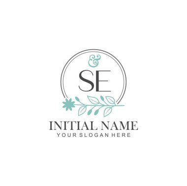 Botanik Elementli SE Başlangıç Logo Şablonları