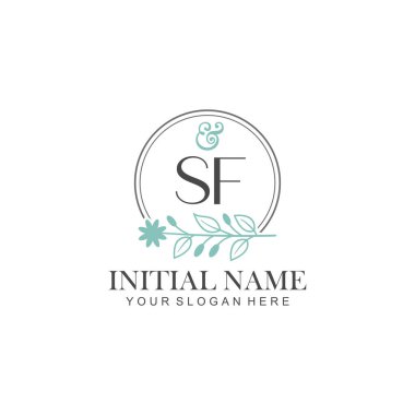 Botanik Elementlerle SF İlk Logo Şablonları