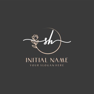 Marka ve Kimlik İçin Güzellik Çiçeği SH İlk Logoları