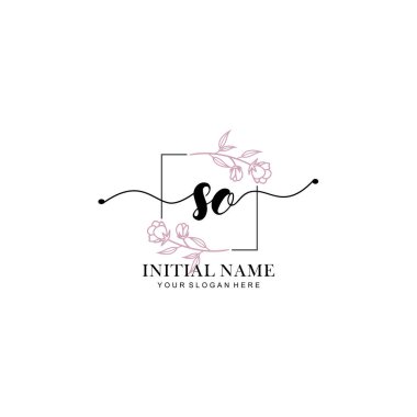 Marka ve Kimlik İçin Güzellik Çiçeği So İlk Logoları