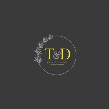 Botanik Elementlerle TD İlk Logo Şablonları