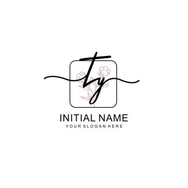 Marka ve Kimlik için Güzellik Çiçeği TY İlk Logoları