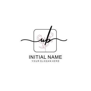 Marka ve Kimlik için Güzellik Çiçeği UB İlk Logoları