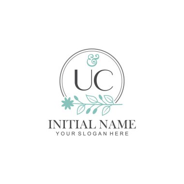 Botanik Elementlerle UC İlk Logo Şablonları