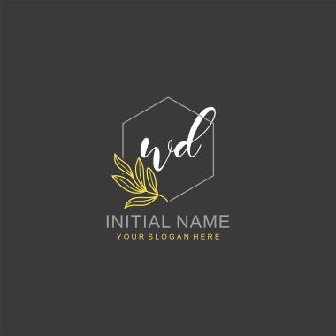 Botanik Elementlerle WD İlk Logo Şablonları