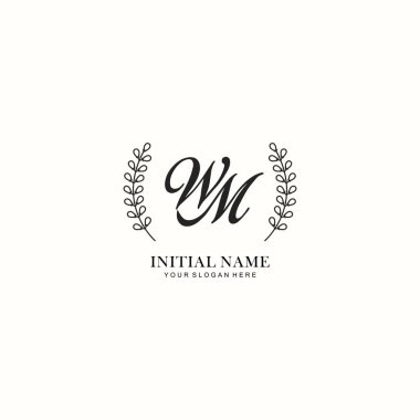 Botanik Elementlerle WM İlk Logo Şablonları