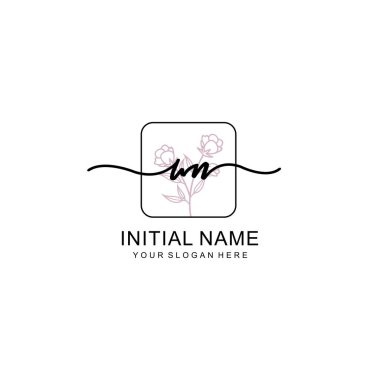 Marka ve Kimlik için Güzellik Çiçeği WN İlk Logoları