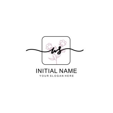 Marka ve Kimlik için Güzellik Çiçeği WS İlk Logoları