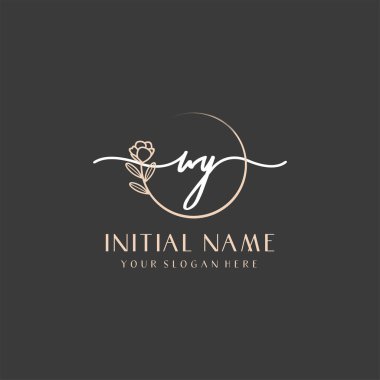 Marka ve Kimlik için Güzellik Çiçeği WY İlk Logoları