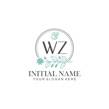 Botanik Elementli WZ İlk Logo Şablonları