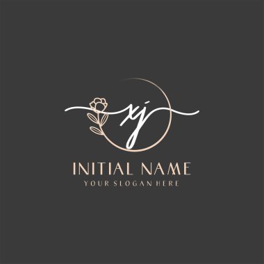 Marka ve Kimlik için Güzellik Çiçeği XJ İlk Logoları