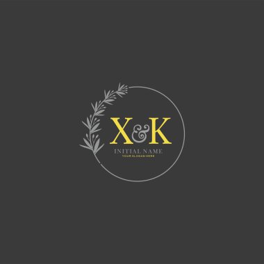 Botanik Elementli XK İlk Logo Şablonları