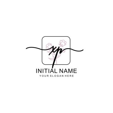 Marka ve Kimlik için Güzellik Çiçeği XP İlk Logoları