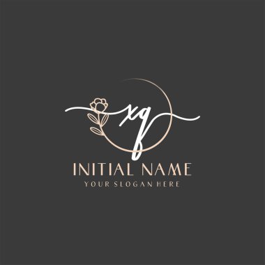 Marka ve Kimlik için Güzellik Çiçeği XQ İlk Logoları