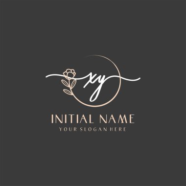 Marka ve Kimlik için Güzellik Çiçeği XY İlk Logoları