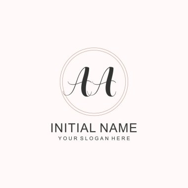 Markalaşma Kimliği için AA Minimalist Klasik Logo Tasarımı