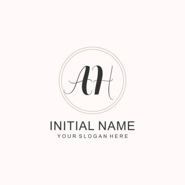 AH Minimalist Klasik Markalaşma Kimliği İlk Logo Tasarımı